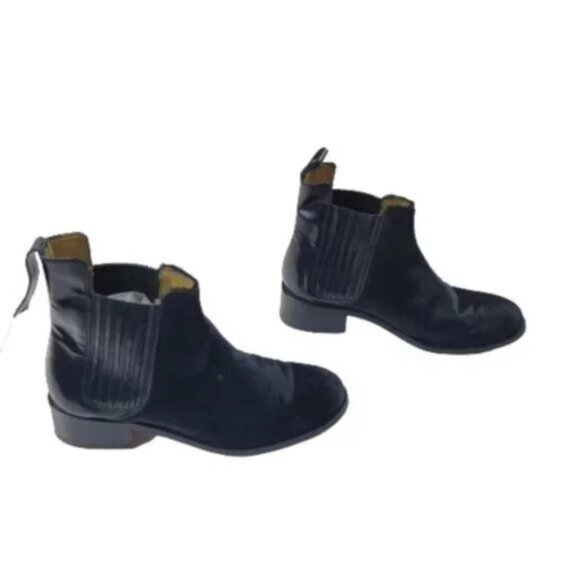 Billy Reid Court Chelsea Calf Leather Pull On Ankle Boots Classic Black Pull On - Picture 4 of 13